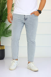 Men’s ice blue Random wash denim pant